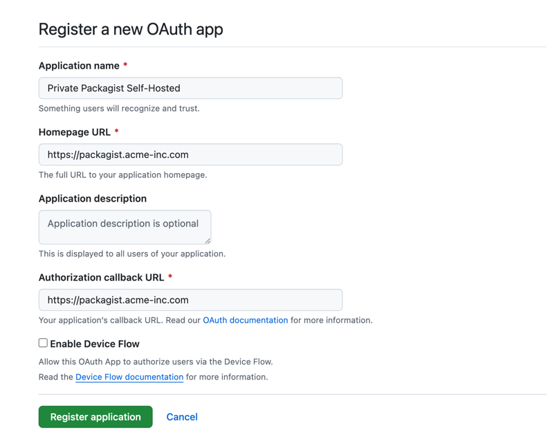 GitHub Register App