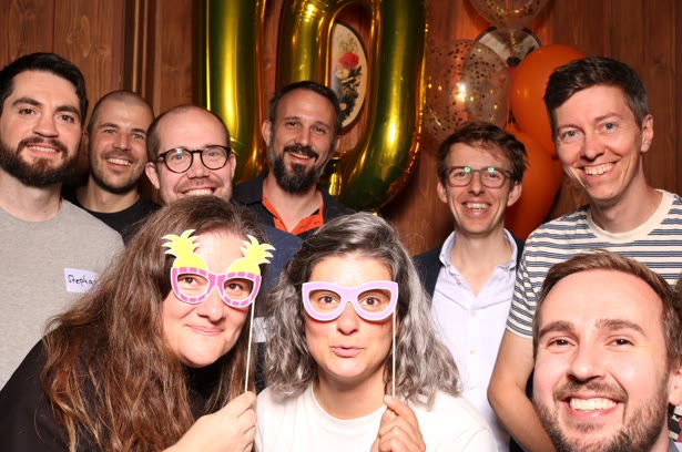 The Private Packagist team celebrating 10 years of Private Packagist in Berlin